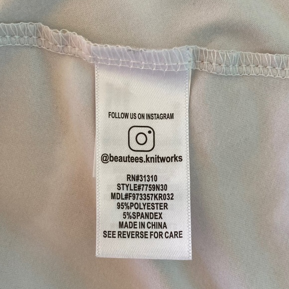 Girls Beautees size Large yellow striped top with front knot and sparkly flower - Picture 5 of 7